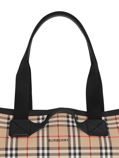 burberry medium austen vintage check tote|burberry mid size check tote.